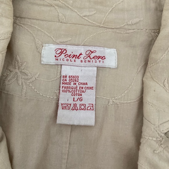 Point zero cream summer jacket size large - Picture 5 of 6